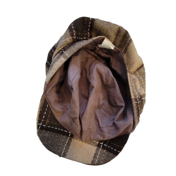 VTG| Plaid Wool Y2K Newsboy Cap - Picture 3 of 3